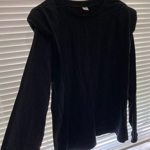 Black long sleeve with shoulder pads. - Picture 2 of 3